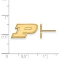 thumbnail image 2 of 925 Sterling Silver With GP LogoArt Purdue XS Post Earrings; for Adults and Teens; for Women and Men, 2 of 2