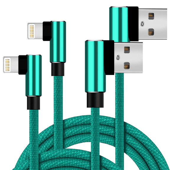InStyle iPhone Charger Lightning Cable, MFI Certified 2 Pack 6FT USB Cable, Compatible with Apple iPhone Xs,Xs Max,XR,X,8,8 Plus,7,7 Plus,6S,6S Plus,iPad Air,Mini/iPod Touch/Case(Turquoise)