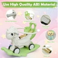 thumbnail image 5 of Wdmiya 4 in 1 Rocking Horse for Toddlers 1-3 Years Old, Baby Unicorn Rocking Toy Birthday Gift for Boy and Girl, Ride on Toy with Detachable Balance Board，Balance Bike with Push Handle, Green, 5 of 10