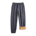 thumbnail image 1 of Pantalones largos de invierno para hombre, rectos, de terciopelo, informales, de uso diario, de rayón, 1 of 7