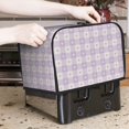 thumbnail image 7 of Goofa Floral Purple Buffalo Plaid Print Toaster Cover 2 Slice, Two Slice Bread Machine Cover Quilted Toaster Covers Bread Maker Cover Kitchen Appliance Cover, 7 of 7