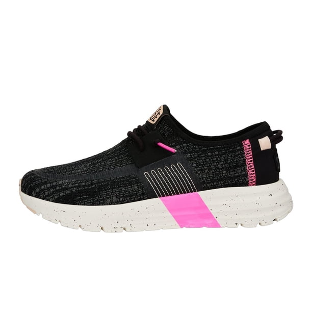 HEYDUDE Sirocco Mocasines de Mujer con Cordones Negros y Ligeros