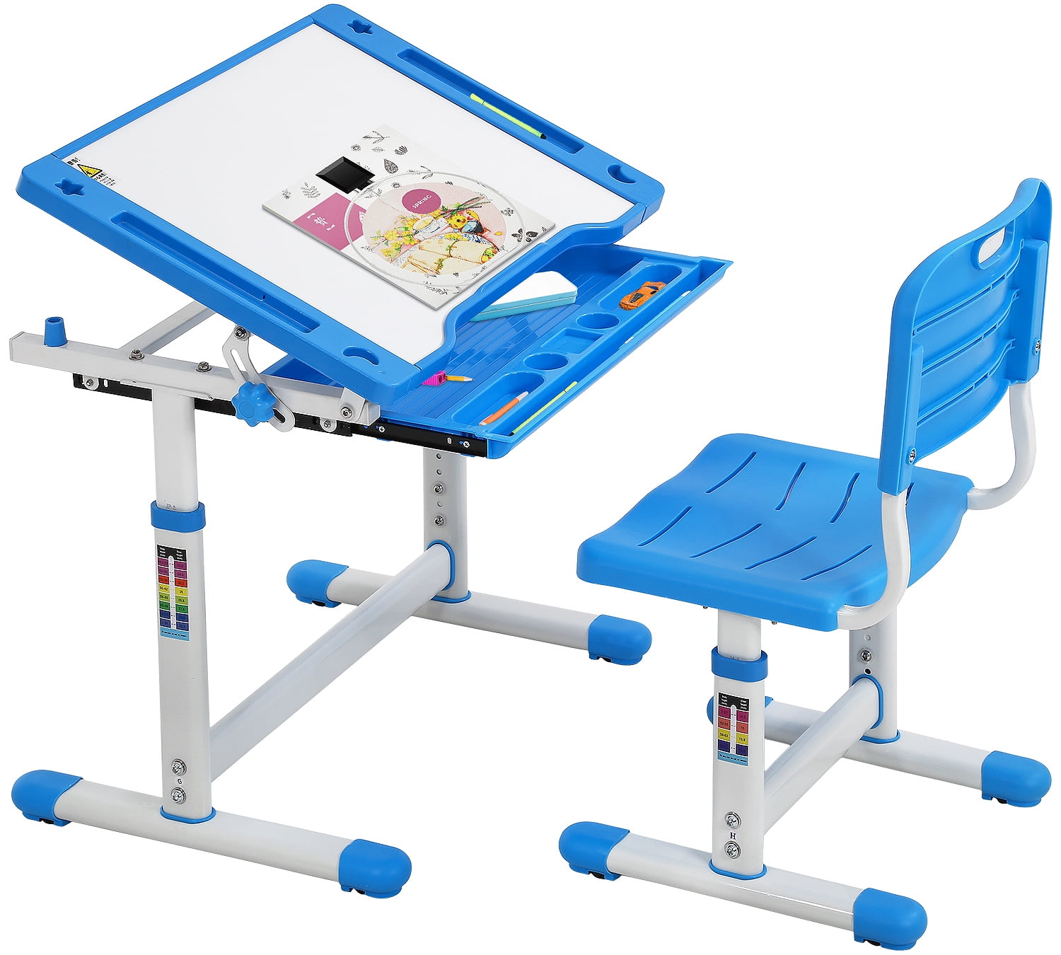 Multi-functional Children's Desk and Chair Set for Kids Student Learning Study 