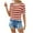 Orange, variant on Wlynlyn Sweaters for Women Short Sleeve Tops Hollow out Knit Pullover Tops Colorblock Cropped Tops