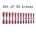 thumbnail image 2 of Seitruly 24 piezas Extra largas Prensa en uñas Artificial DIY Sólido Duradero Francés Elegante Uñas acrílicas para salones de manicura Arte Cubierta Juegos de manicura 15Pasta de frijol rojo Seitruly CE011405-15, 2 of 6