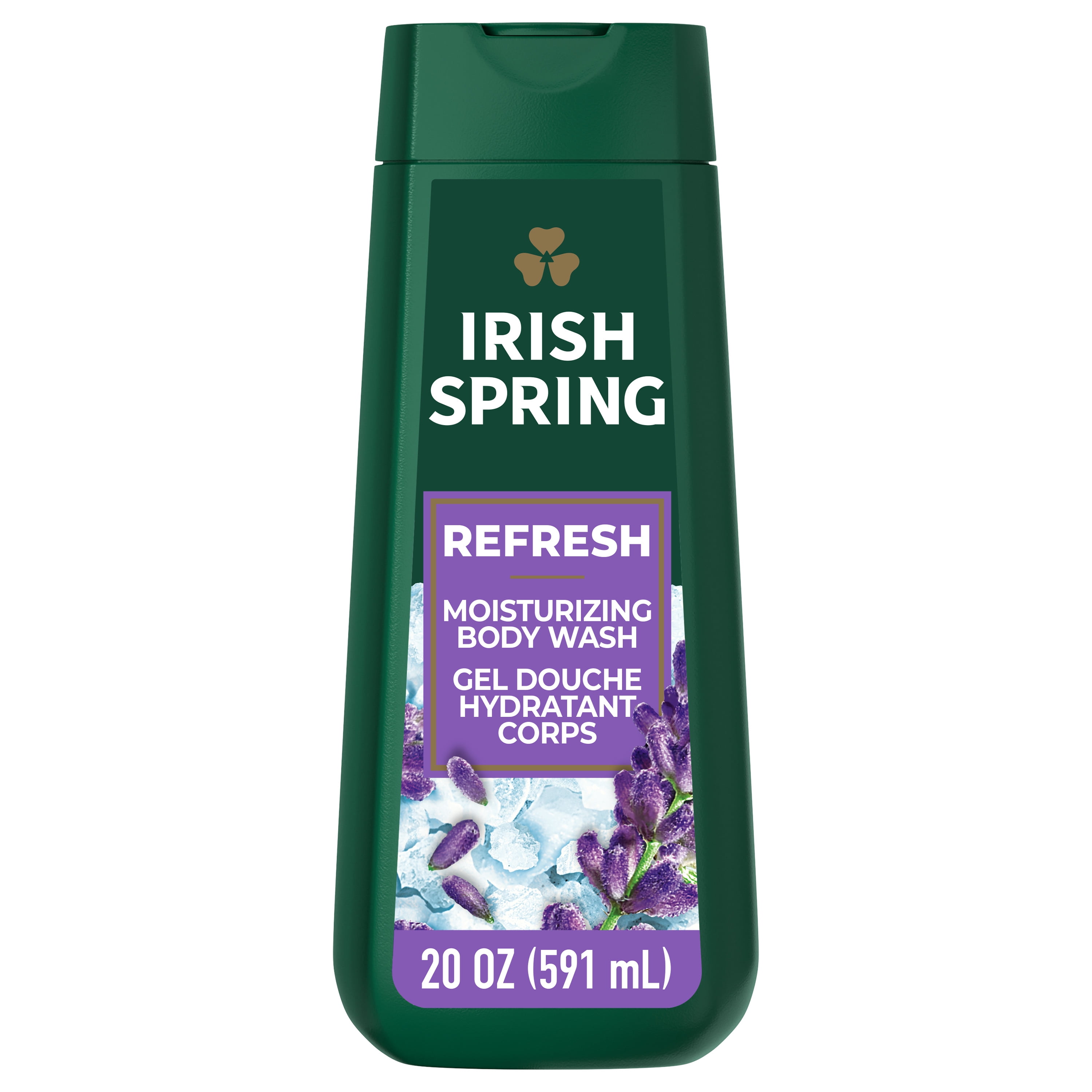 Irish Spring Body Wash, Refresh, Epsom Salts & Lavender Scent, 20 Ounce Bottle