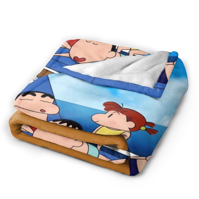Flannel Light Weight Blankets Quilts Air conditioning Blankets Vertical Crayon Shinchan
