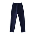 thumbnail image 5 of TAmten Girl Leggings Size 6 Girls Fleece Lined Leggings High Waisted Stretchy Thick Thermal Soft Tights Pants Toddler Kids Cozy Winter Warm Pant(Navy,11-12 Years), 5 of 7