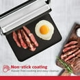 thumbnail image 4 of Electric Griddle for Toasting Sandwiches, Various Snacks - Black/Stainless Steel (260 x 170mm), 4 of 5
