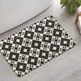 thumbnail image 2 of Black Beige Checkerboard Checkered Pattern Bathroom Rugs Mat,Non Slip Microfiber Bathroom Rug,Rubber Backing,Soft Bathroom Mats for Bathroom Floor,Tub and Shower,17x27in(43x68cm), 2 of 5