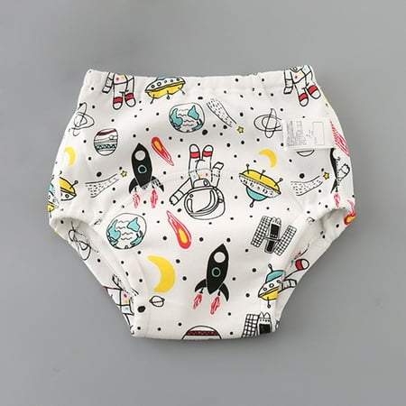 

nsendm Unisex Cotton Reusable Underwear Nappies Breathable Diapers Training Underpants Girl Shorts Size 14-16 Shorts B B110