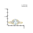 thumbnail image 2 of JewelersClub Aquamarine Ring December Birthstone Jewelry – 1 1/7 Carat Aquamarine 14K Gold Over Silver Ring Jewelry with White Diamond Accent – Gemstone Rings with Hypoallergenic 14K Gold Over Silver, 2 of 4