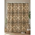 thumbnail image 4 of Fsddascl Brown Southwest Shower Curtain Set - 72" x 78" Washable Bathtub Curtain with 12 Hooks, Modern Geometric Ethnic Vintage Waterproof Fabric Stall Shower Curtains for Bathroom/Bathtub Décor, 4 of 6