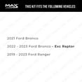thumbnail image 3 of Max Advanced Brakes - Brake Kit for 2019 2020 2021 2022 2023 Ford Ranger 2021 2022 2023 Ford Bronco Front Replacement Drilled Slotted Black Coated Disc Brake Rotors and Ceramic Brake Pads, 3 of 10