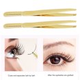 thumbnail image 6 of BIMZUC 2pcs Slant Pointed Tweezer Comb Stainless Steel High Hardness Double Headed Tweezer Comb Golden (4.33 inches / 11.00 cm), 6 of 9