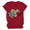 thumbnail image 6 of Ichuanyi Womens Tops, Summer Women's Shirt Tees Funny Cute Short Sleeve Fall T Shirt Hearth Love Shirt Gift Tops Blouse Gift For Couples, 6 of 6