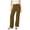Yellow, variant on Kureaily Women's Solid Color Cotton Casual Pants With Drawstring Waist And Pleated Linen Blend Trousers Women Lightweight Pants