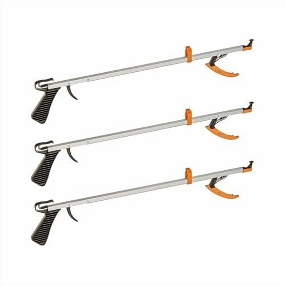 Cubii Health Lightweight Easireach II 26" Easy-to-Use Reacher Grabber Tool with Magnetic Tip, Aluminum, (3 Pack)
