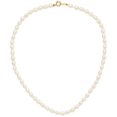 thumbnail image 2 of 14k 3-5mm Semi-Round White Freshwater Cultured Pearl 12 inch Necklace, 4 inch Bracelet and Post Earrings Set XF401SET, 2 of 2