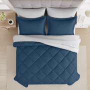Modern Threads Bed In a Bag 7-Piece Navy Comforter Set, Full