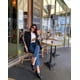thumbnail image 1 of Vaqueros del mismo estilo de Kaia Gerber de celebridades europeas y americanas para mujer, cintura alta y adelgazantes, pierna recta de nueve cuartos pa, 1 of 5