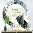 thumbnail image 4 of Designart 'Marbled Geode 13' Mid-Century Modern Mirror - Oval or Round Bathroom Mirror - 32x32, 4 of 4
