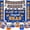 Blue and Orange, variant on HomeJoy Graduation Decorations Blue Party Decor Set include Congrats Grad Banner Graduation Backdrop Class of 2026 Balloons Party Supplies