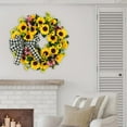 thumbnail image 6 of WMGHA Artificial Sunflower Wreath for Front Door Handmade Flower Wreath With Bow Spring and Summer Door Wreath for Home Party Festival Wedding Decor Back to School Door Wreath, 6 of 6