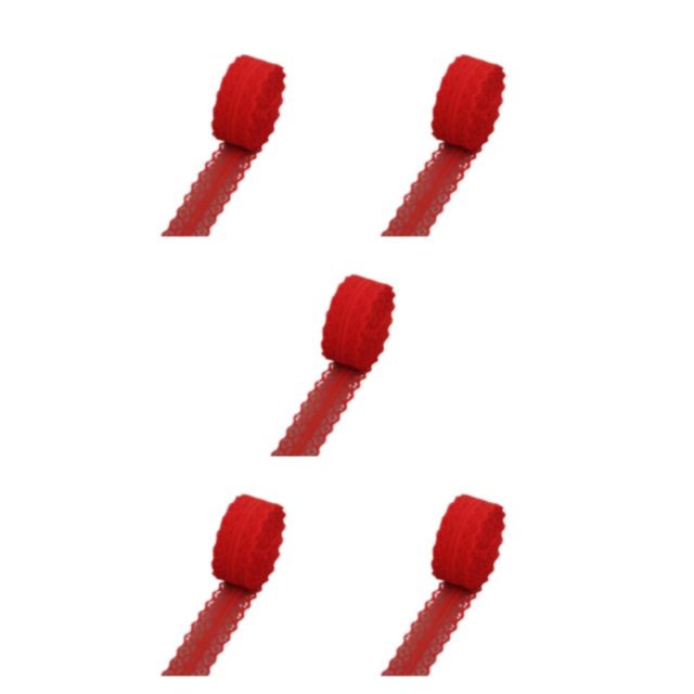 Moyic Cinta de borde de encaje beige blanco - Cinta decorativa de moda y duradera Cinta de regalo artesanal E2-3 rojo brillante Type2 NO2