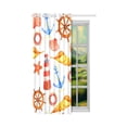 thumbnail image 2 of MKHERT Vintage Nautical Pattern Window Curtain Living Room,Bedroom Window Drapes 52x84 inch, 2 of 3