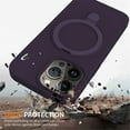 thumbnail image 6 of Magnetic Case for iPhone 14 Pro Max，Compatible with MagSafe Charging with Ring Stand  Heavy-Duty Protection Liquid Silicone Phone Case,Purple,For iPhone 14 Pro Max, 6 of 6