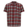 thumbnail image 4 of Button Down Plaid Shirts for Men Comfy Regular Fit Checkered Business Casual Shirts Short Sleeve Shirt with Pocket, 4 of 5