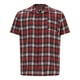 thumbnail image 3 of Camisas de Manga Larga para Hombres Botón Abajo Gira-Abajo Cuello Blusa, Retícula Impresión Casual Estilo de Negocios, 3 of 5