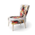 thumbnail image 3 of Designart « Symphonie Abstraite en Rouge et Noir III » Fauteuil d'Appoint Rembourré Rouge Abstrait - Fauteuil Moderne pour Salon, 3 of 7