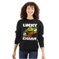 thumbnail image 3 of PACMAN Saint Paddys Lucky Charm Unisex Plus Size Sweatshirt Brisco Brands 5X, 3 of 5