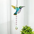 thumbnail image 6 of Hummingbird Crystal Suncatcher, Hanging Bird Window Decoration, Crystal Light Catcher Ornament, Garden Patio Window Hanging Decor, Reflective Crystal Pendant Home Garden Decor, 6 of 7
