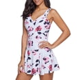 thumbnail image 2 of Traje de baño Zando para mujer con control de barriga, blanco, XL, 2 of 6