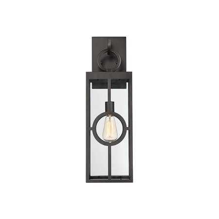 

Wall Sconces 1 Light With English Bronze Finish Metal/Glass E Bulb 8 inch 100 Watts