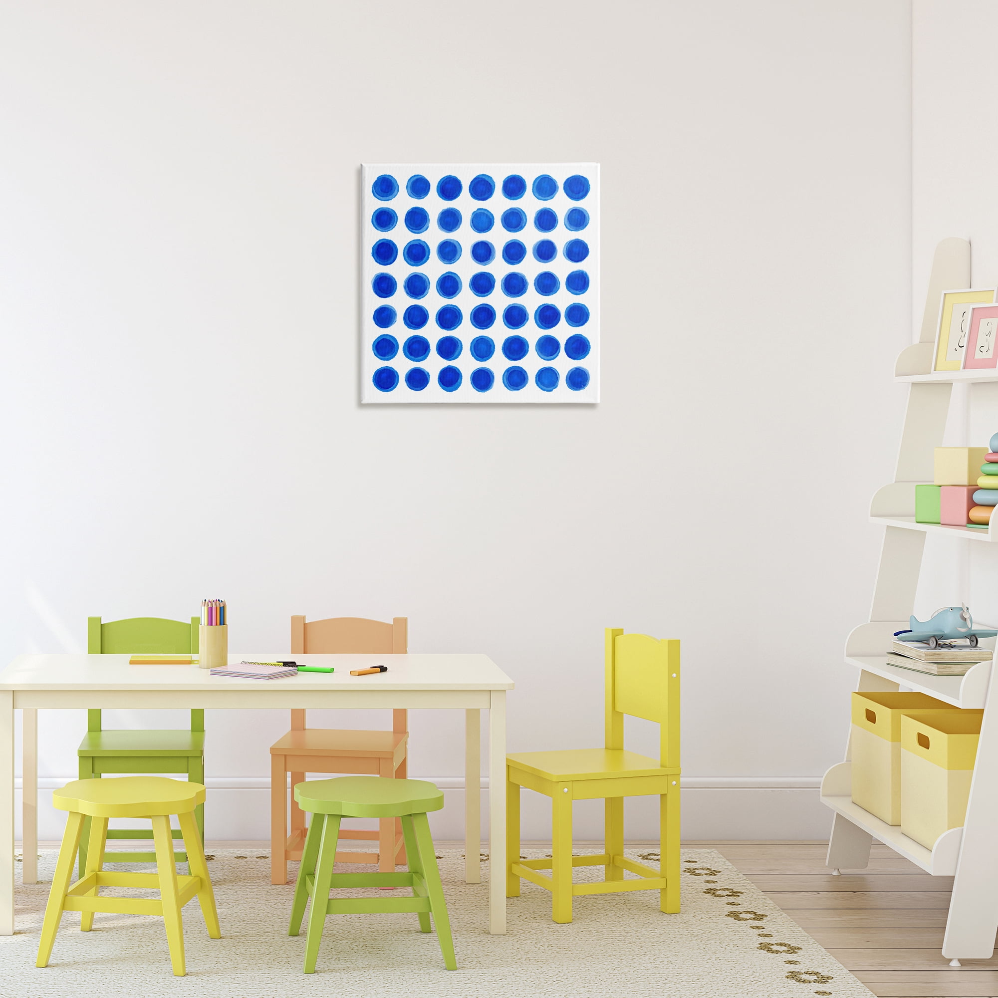 Stupell Industries Blue Dots Uniform Pattern Canvas Wall Art, design by Martina Pavlova