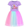 thumbnail image 1 of Super Mario Peach Princess Dress Rainbow Lace Kids Dress, 1 of 3