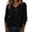 Black#9527, variant on CONZONE Womens Summer T-Shirts 3/4 Sleeve T Shirts for Women Casual V Neck Solid Color Lightweight Tees Soft Cozy Dailywear