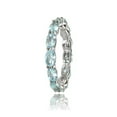 thumbnail image 2 of Blue Topaz Wedding Engagement Eternity Band Ring 925 Sterling Silver Gemstone Jewelry For Women Gift, 2 of 5
