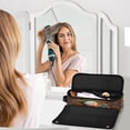 thumbnail image 6 of Hair Tool Organizer Bag with Heat Resistant Mat Removable Travel Storage Case for Hot Air Brushes Curling Irons Green-clad Snowman, 6 of 8