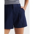 Free Assembly Women's High Rise Pleated Shorts, 4 1/4” Inseam, Sizes 0