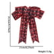 thumbnail image 3 of Adorno navideño de lazo de lino con diseño de copos de nieve a cuadros rojos y negros, accesorio para decorar el árbol de Navidad, corona y envoltorio de regalo | Lazo duradero hecho a mano para el, 3 of 7