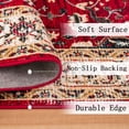 thumbnail image 5 of Yoneston 6' x 9' Vintage Bohemia Area Rug Machine Washable Bedroom Rug Soft Non-Slip with Printed Kitchen Mat for Living Room Playroom Dining Room Decoration, Red, 5 of 6