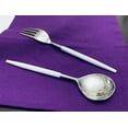 thumbnail image 2 of Classy R Us LLC Vibhsa Stainless Steel Salad Fork and Soup Spoon set of 12 (Hammered Mouth), 2 of 7