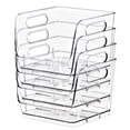 thumbnail image 5 of Sorbus Clear Stackable Square Storage Bins, Small Open-Front Acrylic Pantry Organizers, 4 Pack, 5 of 7
