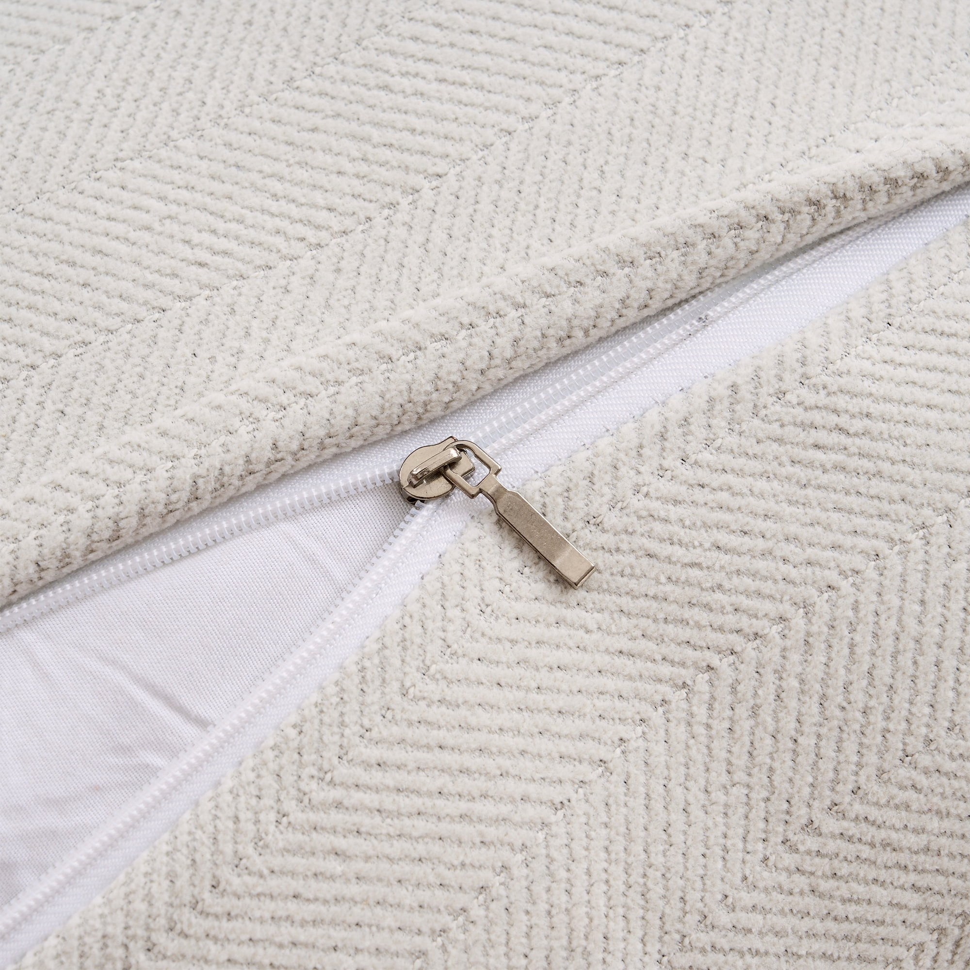Unique Bargains Decorative Soft Chenille Pillow Covers White 16" x 16"