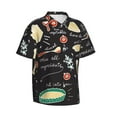 thumbnail image 2 of Disketp Hawaiian Shirts For Men,Vegetable Quiche Print Mens Casual Short Sleeve Button Down Shirts Beach Shirt, 2 of 8